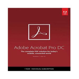 Adobe Acrobat Pro DC 1 Year 1 User | Subscription
