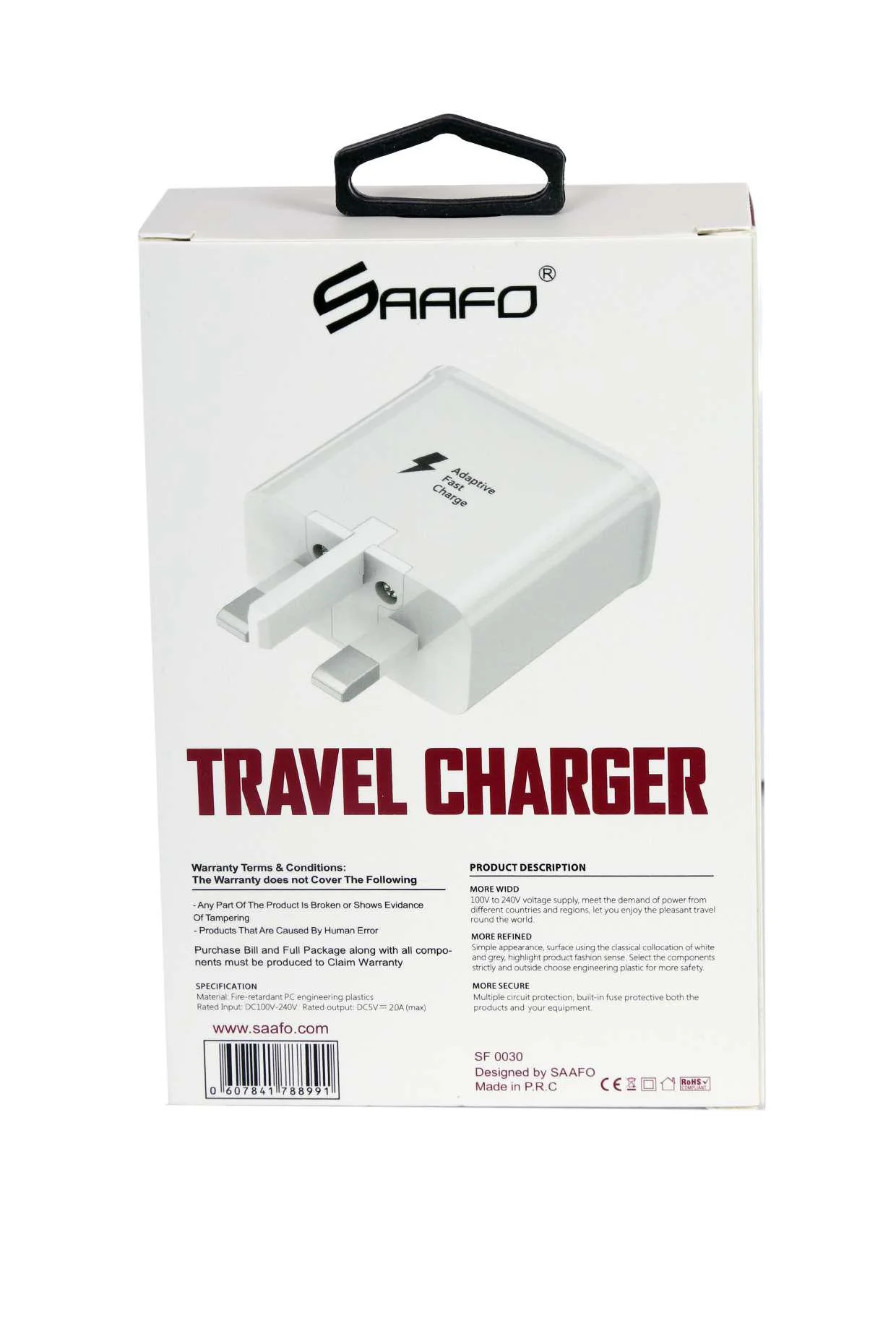 SAAFO Fast Travel Charger with Micro Cable - SF0030 - Image 4