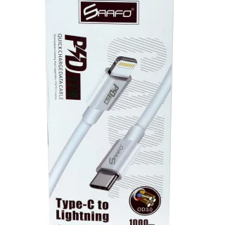 SAAFO TYPE C TO LIGHTNING PD CHARGING CABLE - 1 METER - SF0044