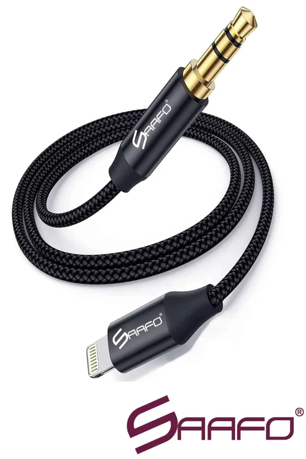 SAAFO LIGHTNING TO 3.5MM AUX CABLE - 1 METER - SF0046 - Image 4