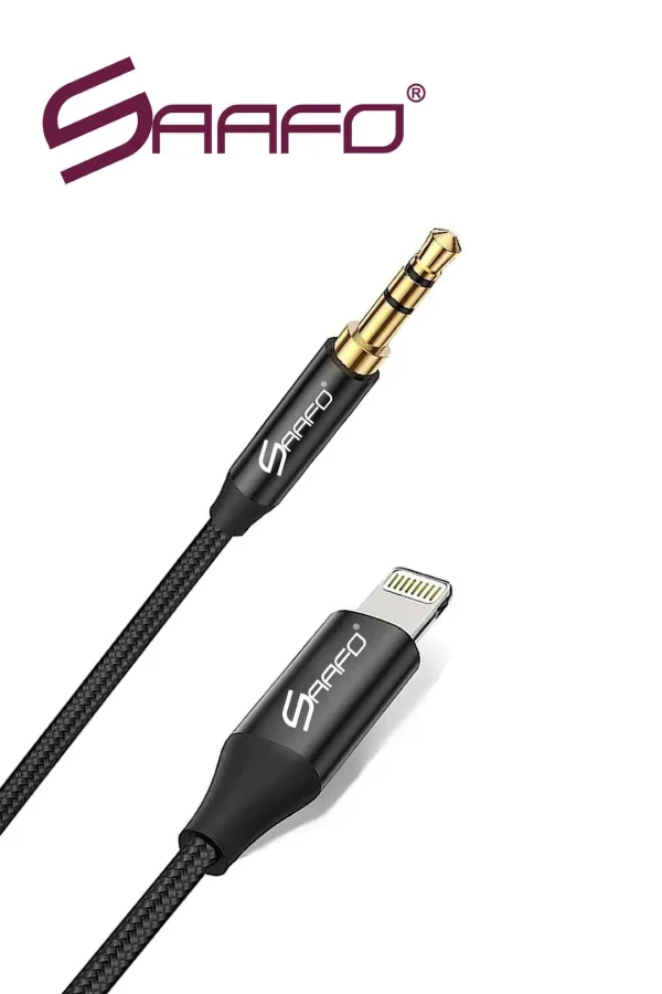 SAAFO LIGHTNING TO 3.5MM AUX CABLE - 1 METER - SF0046 - Image 3