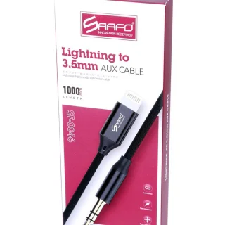 SAAFO LIGHTNING TO 3.5MM AUX CABLE - 1 METER - SF0046