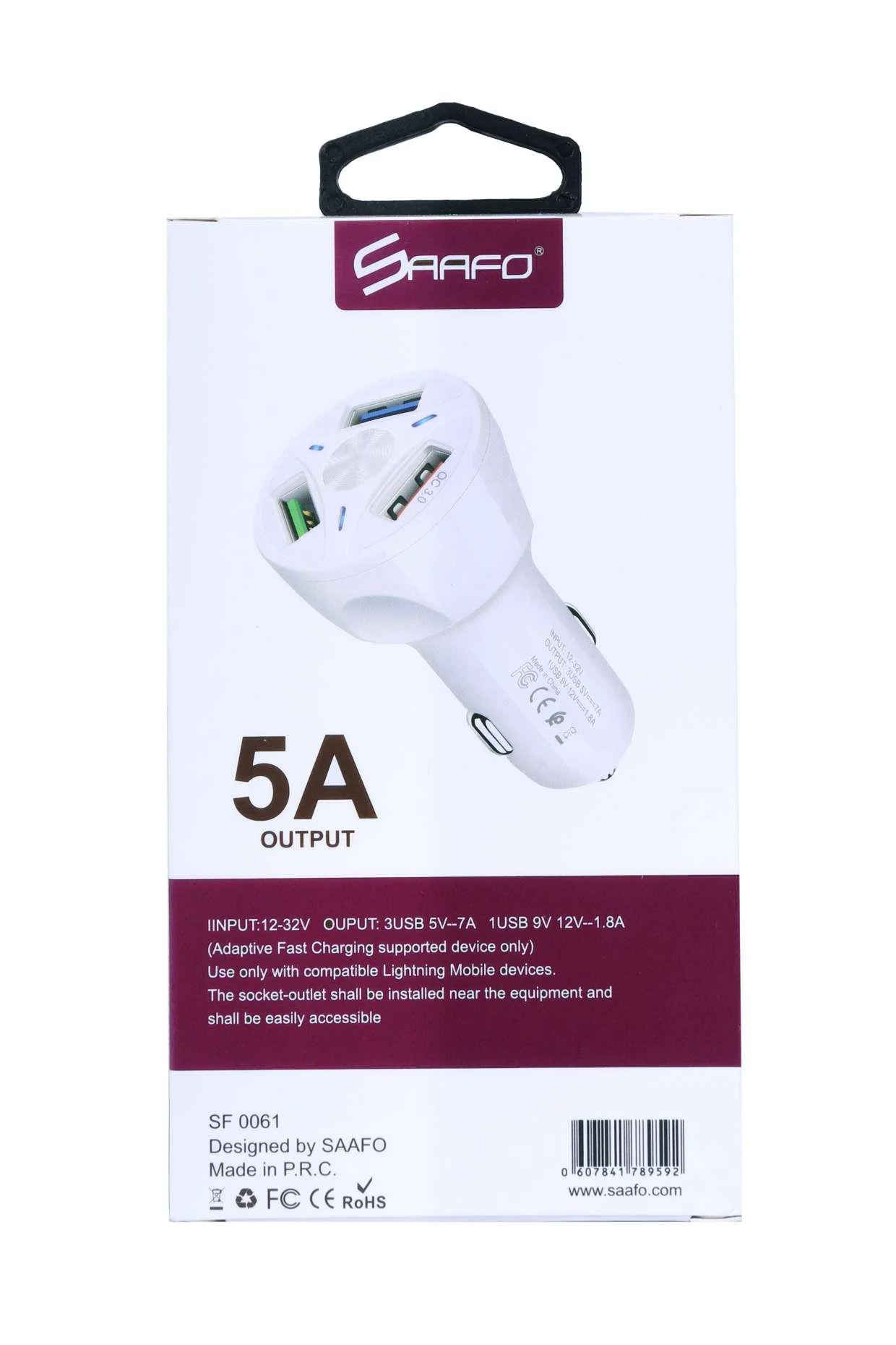 SAAFO Car Charger for Android / IOS with USB for Lightning Cable - SF0061 - Image 5