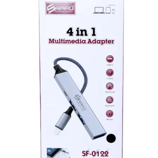 SAAFO 4 IN 1 MULTIMEDIA ADAPTER - USB3.0 / LIGHTNING - SF0122