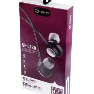 SAAFO STEREO EARPHONE (3.5MM AUX) WITH HIFI AUDIO - 1.2 METER - SF0160