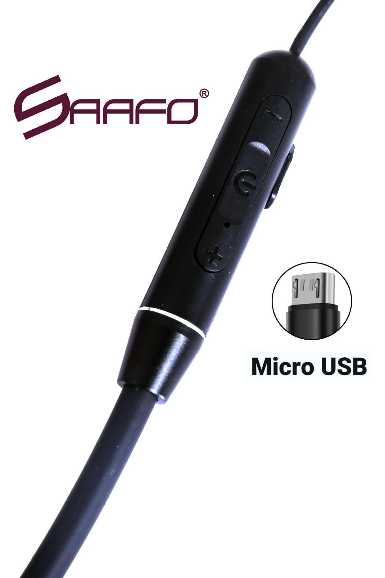 SAAFO Wireless Neckband Stereo Earphones With Built-in Mic - SF0470 - Image 3