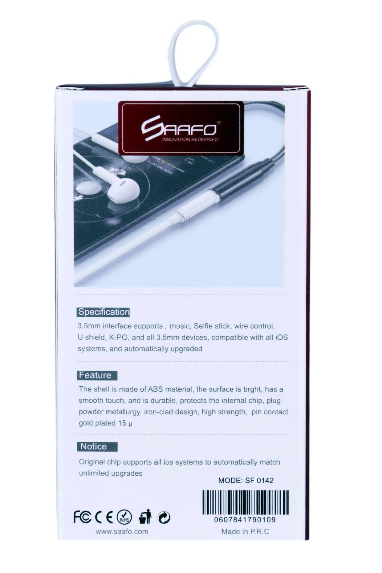 SAAFO Lightning to 3.5MM Adapter (Audio / Call / Fast Charge) - SF0145 - Image 3