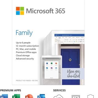 MICROSOFT OFFICE 365 FAMILY FOR 6 USERS (1 YEAR) - DC0018