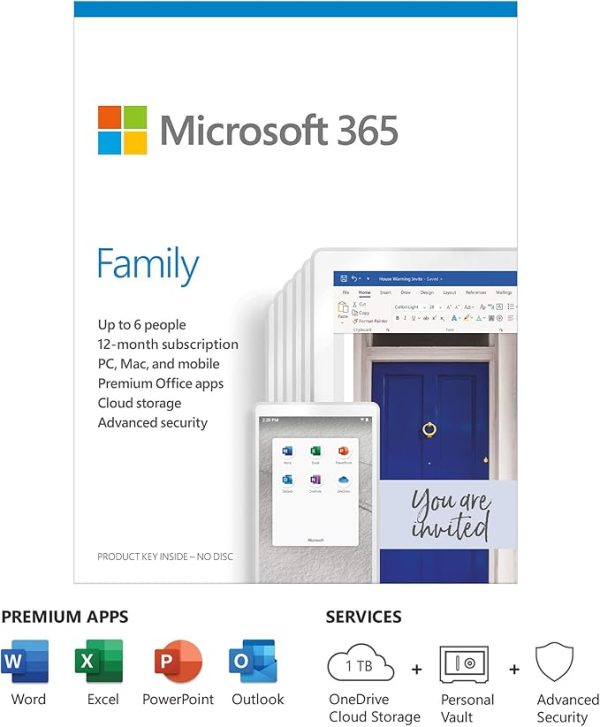 MICROSOFT OFFICE 365 FAMILY FOR 6 USERS (1 YEAR) - DC0018